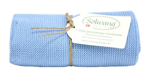 Handtuch, Küchentuch gestrickt / hellblau H23 Solwang