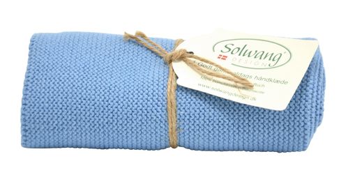 Handtuch, Küchentuch gestrickt / staubig blau hell H20 Solwang