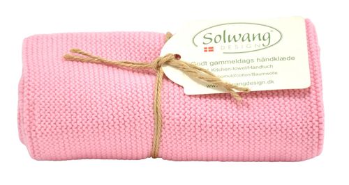 Handtuch, Küchentuch gestrickt / rosa staubig H67 Solwang