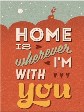 Magnet HOME is Wherever I'm With You 8x6cm