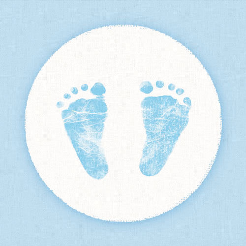 20 Papierservietten, Servietten Baby Steps BOY Ambiente