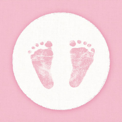 20 Papierservietten, Servietten Baby Steps GIRL Ambiente