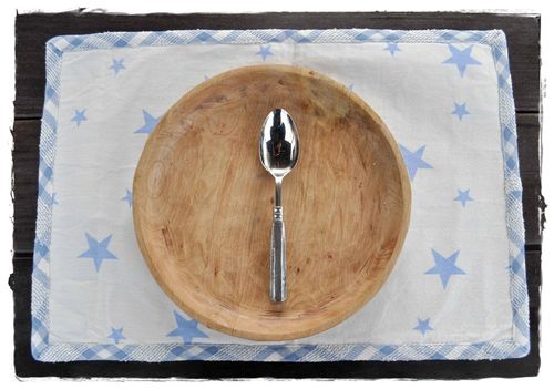 STERNE hellblau Tischset, Platzdeckchen 33x48cm by Artefina