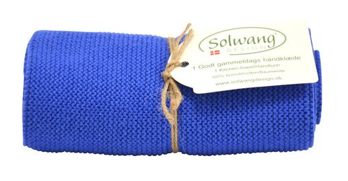 Handtuch, Küchentuch gestrickt / kobaltblau H25 Solwang