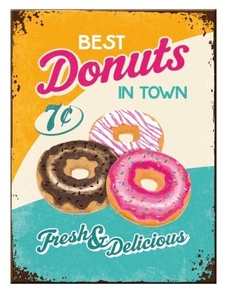 Magnet BEST DONUTS IN TOWN  8x6cm