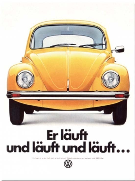 VW Dienst Mann Magnet 8x6cm Nostalgic Art 14348 