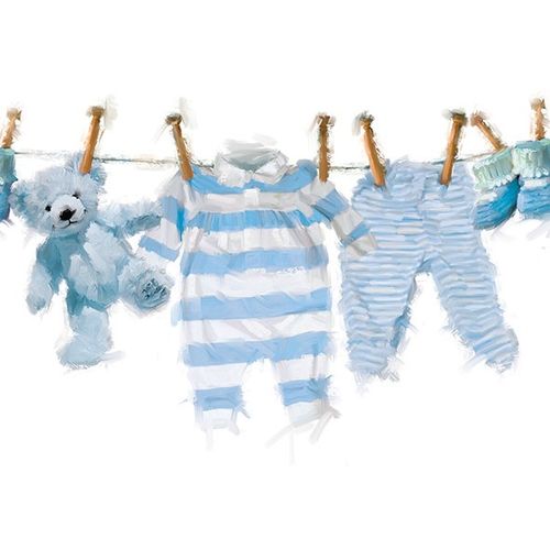 20 Papierservietten, Servietten BABY BOY Clothes | Babyparty Ambiente