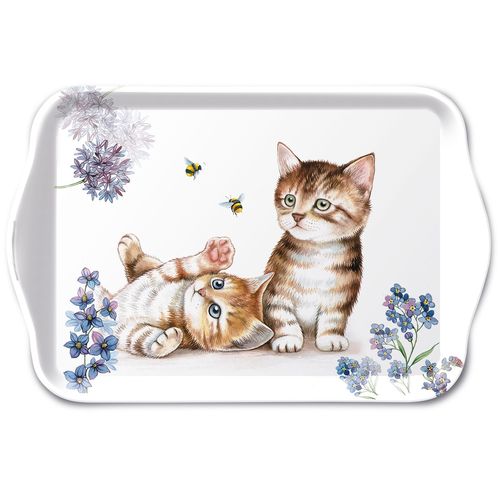 Tablett, Tray CATS AND BEES 13x21cm  Ambiente