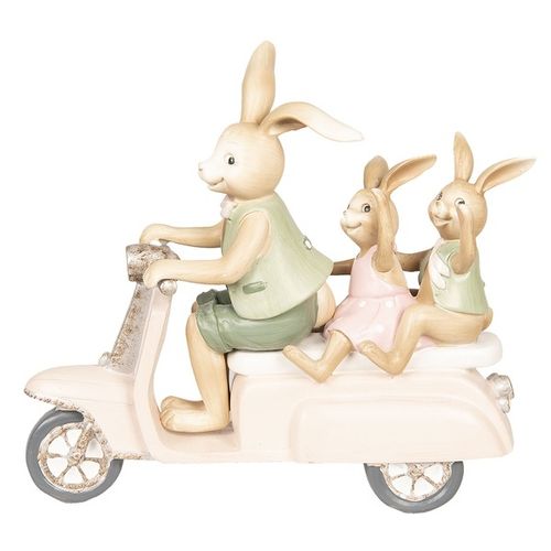HASE, Kaninchen auf Motorroller 10x9x25cm by Clayre & Eef