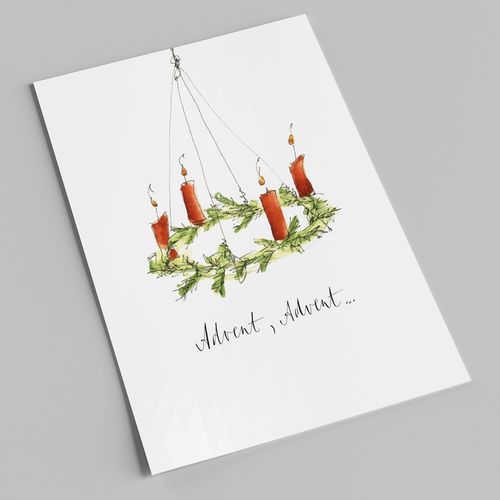 Postkarte, Karte ADVENT, ADVENT Weihnachtskarte