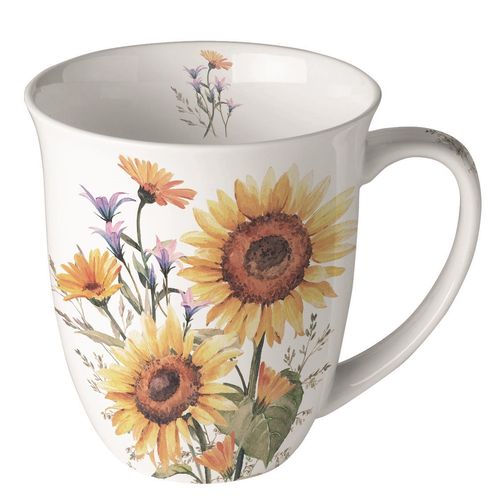 Tasse, Porzellantasse SUNFLOWERS / Sonnenblumen 0,4l Ambiente