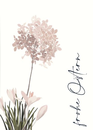 Postkarte, Karte FROHE OSTERN Frühlingsblumen | Wildblumen Atelier