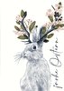 Postkarte, Karte FROHE OSTERN Hase mit Blumen | Wildblumen Atelier