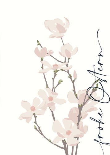 Postkarte, Karte FROHE OSTERN Magnolien | Wildblumen Atelier