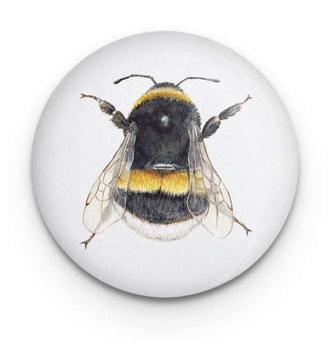 Magnet, Dekomagnet rund HUMMEL / Bumble Bee by MALUU