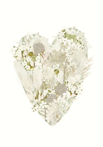 Postkarte, Karte HERZ Trockenblumen | Wildblumen Atelier