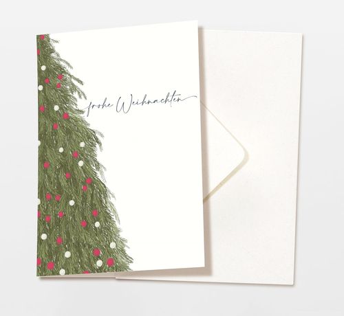 Doppelkarte, Klappkarte TANNENBAUM Frohe Weihnachten | Wildblumen Atelier